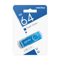 USB-флеш (USB 2.0) 64GB Smartbuy Twist Синий