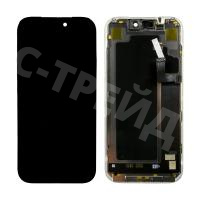 Дисплей для iPhone 17 Pro (A3523) в сборе с тачскрином Черный - (Soft OLED, Full HD, 120 Гц) (площадка под IC)