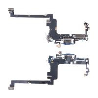 Шлейф для iPhone 17 Pro (A3523) на системный разъем/микрофон Синий - Премиум