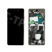 Дисплей для Samsung Galaxy S21 Ultra (G998B) модуль с рамкой Черный - OR (SP)