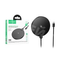 Беспроводное зарядное устройство Hoco CW62 (15W, быстрая зарядка, дисплей) Черный