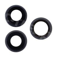 Стекло камеры для iPhone 15 Pro Max (комплект 3 шт.) Черный