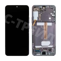 Дисплей для Samsung Galaxy S22+ (S906B) модуль с рамкой Черный - Сервисный Оригинал