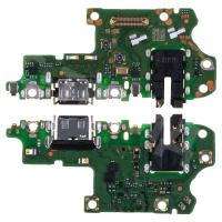 Шлейф для Huawei Honor X8 4G (TFY-LX1) плата на системный разъем/разъем гарнитуры/микрофон