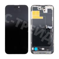 Дисплей для iPhone 14 Pro Max (A2895) в сборе с тачскрином Черный - (Soft OLED, Full HD, 120 Гц) (с верификацией)