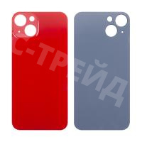 Задняя крышка для iPhone 13 (A2635) Красный (стекло, монолит, широкий вырез под камеру, логотип) - Премиум