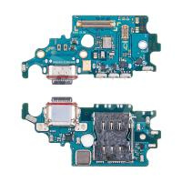 Шлейф для Samsung Galaxy S21 (G9910/Asia/America version) плата системный разъем/разъем SIM/микрофон - Премиум