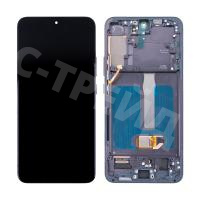 Дисплей для Samsung Galaxy S22+ (S906B) модуль с рамкой Черный - (OLED) (Full Size)