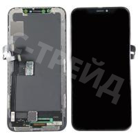 Дисплей для iPhone X (A1865/A1901) в сборе с тачскрином Черный - (Hard OLED)