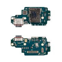 Шлейф для Samsung Galaxy S22 Ultra (S908B/EU version) плата системный разъем/разъем SIM/микрофон - Премиум