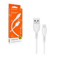 Кабель USB - Lightning Borofone BX51 (2.4A) Белый