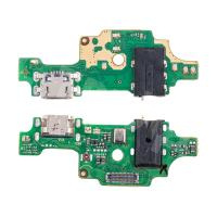 Шлейф для Tecno Camon 15 (CD7) плата на системный разъем/разъем гарнитуры/микрофон - Премиум