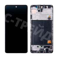 Дисплей для Samsung Galaxy A51 (A515F) модуль с рамкой Черный - OR Ref. (SP)