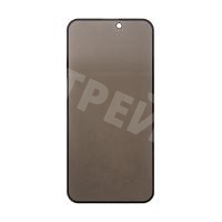 Защитное стекло "Антишпион" для iPhone 15 Plus Черный (Закалённое, полное покрытие)