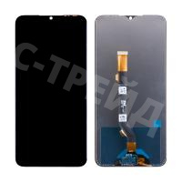 Дисплей для Tecno Spark 9 Pro/9T/9 Pro Sport (KH7n) в сборе с тачскрином Черный - Оптима
