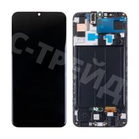 Дисплей для Samsung Galaxy A50 (A505F) модуль с рамкой Черный - Сервисный Оригинал