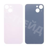 Задняя крышка для iPhone 13 (A2635) Розовый (стекло, монолит, широкий вырез под камеру, логотип) - Премиум