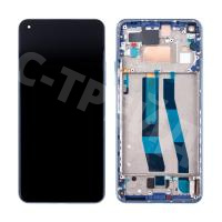 Дисплей для Xiaomi 11 Lite 5G NE/Mi 11 Lite 4G/5G (2109119DG/M2101K9AG/M2101K9G) модуль с рамкой Синий - OR