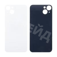Задняя крышка для iPhone 14 Plus (A2887) Белый (стекло, широкий вырез под камеру, логотип)