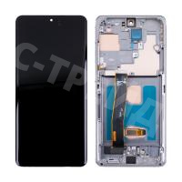 Дисплей для Samsung Galaxy S20 Ultra (G988B) модуль с рамкой Серый - (OLED) (Full Size)