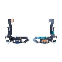 Шлейф для iPhone 12/12 Pro (A2403/A2407) на системный разъем/микрофон Синий - Премиум