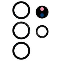 Стекло камеры для Samsung Galaxy S21 Ultra (G998B) (комплект 5 шт.) Черный