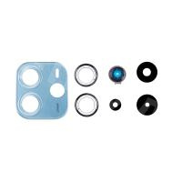Стекло камеры для Xiaomi Redmi Note 14 4G (24117RN76O/24117RN76G ) в сборе с рамкой Голубой