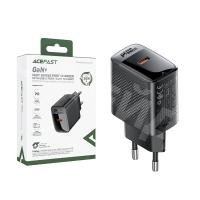 Сетевое зарядное устройство Type-C Acefast A102 (30W, PD, GaN) Черный
