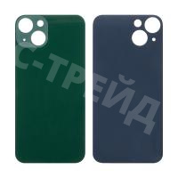 Задняя крышка для iPhone 13 (A2635) Зеленый (стекло, широкий вырез под камеру, логотип)