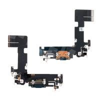 Шлейф для iPhone 13 (A2635) на системный разъем/микрофон Черный - Премиум