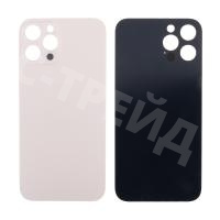 Задняя крышка для iPhone 12 Pro Max (A2411) Золото (стекло, узкий вырез под камеру, логотип) - Премиум