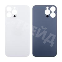 Задняя крышка для iPhone 13 Pro Max (A2645) Белый (стекло, широкий вырез под камеру, логотип)