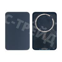 Задняя крышка для iPhone 17 Pro Max (A3526) Синий (стекло, монолит, MagSafe, логотип) - Премиум