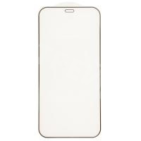 Защитное стекло "Премиум" для iPhone 12 mini Черный (Закалённое+, полное покрытие)