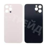 Задняя крышка для iPhone 12 Pro (A2407) Золото (стекло, узкий вырез под камеру, логотип) - Премиум
