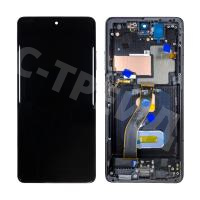Дисплей для Samsung Galaxy S21 Ultra (G998B) модуль с рамкой Черный - (Soft OLED, 120 Гц) (Full Size)