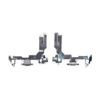 Шлейф для iPhone 16e (A3408/A3409/A3410/A3212) на системный разъем/микрофон Черный - Премиум