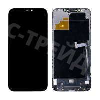 Дисплей для iPhone 12 Pro Max (A2411) в сборе с тачскрином Черный - (Hard OLED, Full HD) (площадка под IC)