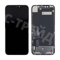 Дисплей для iPhone Xr (A2105) в сборе с тачскрином Черный - OR (Заменено стекло и тач)