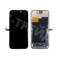 Дисплей для iPhone 15 Pro (A3102) в сборе с тачскрином Черный - (In-Cell, Full HD, 120 Гц) (с верификацией = с привязкой без ошибки)