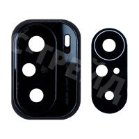 Стекло камеры для Xiaomi Poco F3 (M2012K11AG) в сборе с рамкой Черный