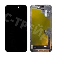 Дисплей для iPhone 16 (A3287) в сборе с тачскрином Черный - (Soft OLED, Full HD) (с верификацией = с привязкой без ошибки)