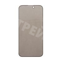 Защитное стекло "Антишпион" для iPhone 16 Pro/17 Черный (Закалённое, полное покрытие)