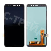 Дисплей для Samsung Galaxy A8+ 2018 (A730F) в сборе с тачскрином Черный - (OLED)