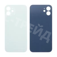 Задняя крышка для iPhone 12 (A2403) Зеленый (стекло, монолит, широкий вырез под камеру, логотип) - Премиум
