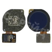 Шлейф для Huawei P30 Lite/Y6p/Y6 2019/Honor 10 Lite/Honor 9A (MAR-LX1M/MRD-LX1F/JAT-LX1/DUB-LX1/STK-L21/POT-LX1/JAT-L41/MOA-LX9N) сканер отпечатка пальцев Синий