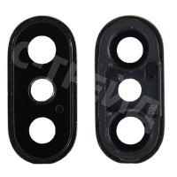 Стекло камеры для iPhone X в сборе с рамкой Черный