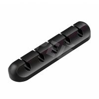 Держатель для проводов на 5 разъемов Черный