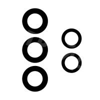 Стекло камеры для Samsung Galaxy A13 (A135F/A137F) (комплект 5 шт.) Черный