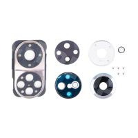 Стекло камеры для Huawei Honor 50/50 Pro (NTH-NX9)  в сборе с рамкой Серебро